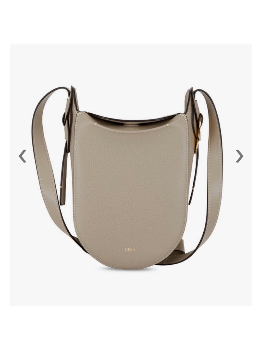 Chloé Mini Darryl Leather Crossbody Bag in Taupe
